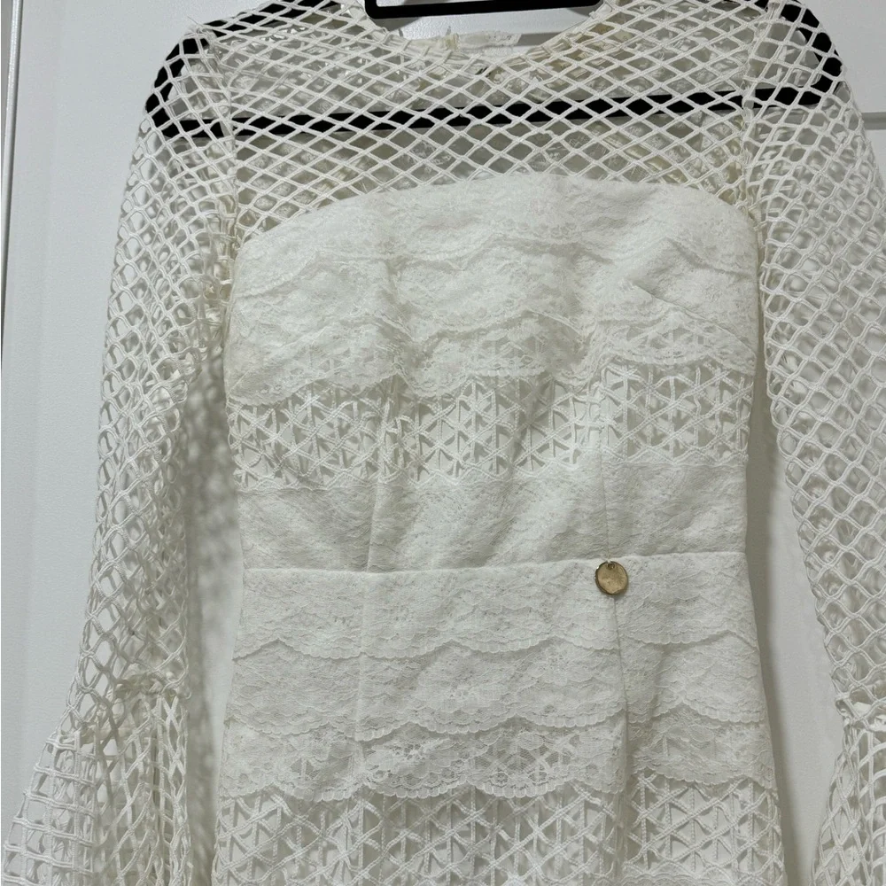 Revolve Bronx and Banco size 2 Elegant White Lace Dress